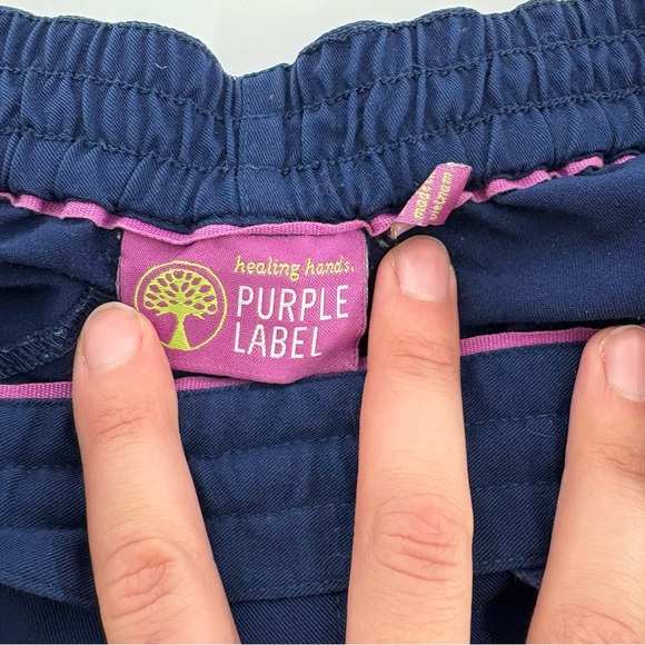 Healing Hands Blue Straight Leg Scrub Pants Women's Nurse Uniform - Picture 2 of 4